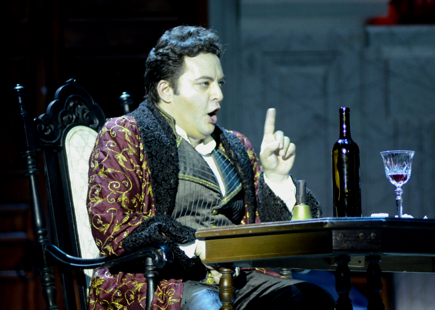 Aleksey Bogdanov (Baron Scarpia), Tosca, Opera North, Photo: Lisa Morrison