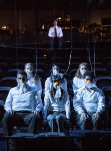 Soundstreams' June 2014 production of Current's opera Airline Icarus at Daniels Spectrum in Toronto, Photo: Cylla von Tiedemann