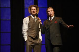 Daniel Okulitch as Leporello (left) plots, schemes, and seduces alongside his master. Photo: Yves Renaud.