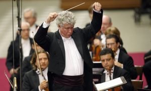 Zoltán Kocsis performs during a concert by the Hungarian National Philharmonic Orchestra in 2011. Photo: Alessandro Di Meo