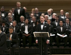 Michael Slattery (tenor) as the Evangelist, Photo: Erin Baiano