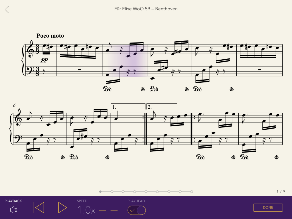 Beethoven Fur Elise sheet music