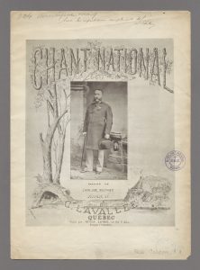 Cover of the First Edition of "O Canada" Source: National Archives of Canada (AMICUS 5281119)