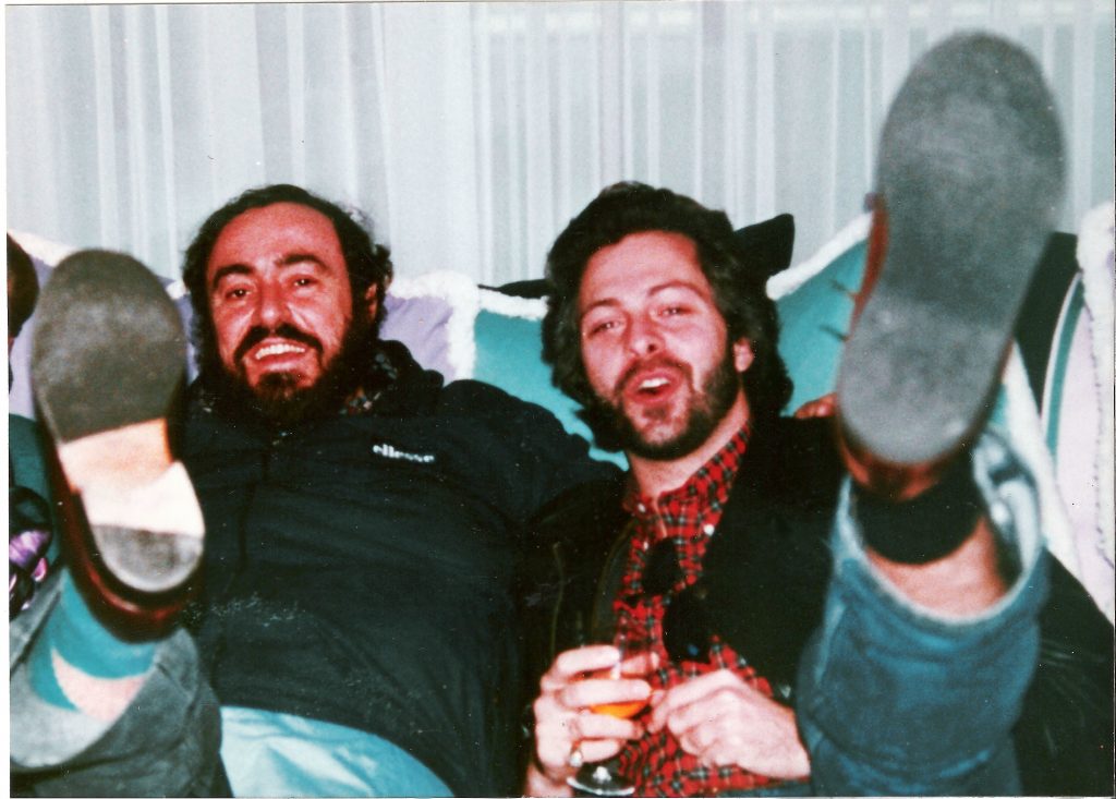 Photo: Courtesy of Gino Quillico / Luciano Pavarotti and Gino Quillico in the Napa Valley