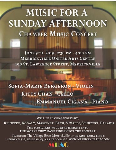 Music for a Sunday afternoon - Chamber Music Concert / Concert de musique de chambre