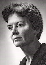 Black and white photograph of Judith Grant