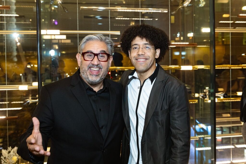 Left to right: Marc Hervieux, Conservatoire de musique et d'art dramatique du Québec Director, Rafael Payare, OSM Music Director (Photo provided by the OSM)