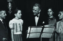CMIM founder Wilfrid Pelletier surrounded by students