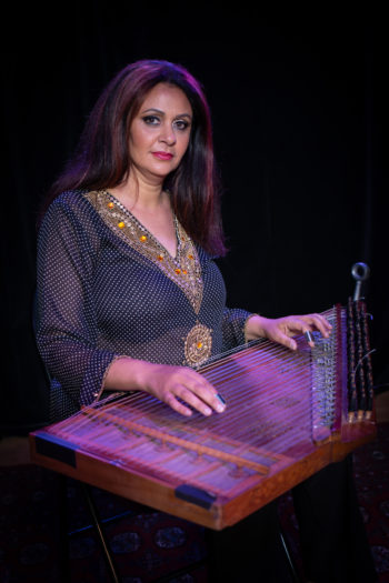 Maryem Tollar playing riqq