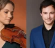 Hilary Hahn (left) and Nicolas Ellis (right)