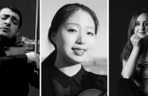 Left to right: Canadian Queen Elisabeth Competition participants Daniel Kogan, Alice Lee, and Julia Mirzoev (Photos provided)