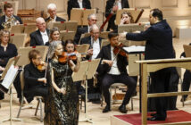 Hilary Hahn performs the Brahms Violin Concerto with Andris Nelsons and the BSO, Photo by Winslow Townson