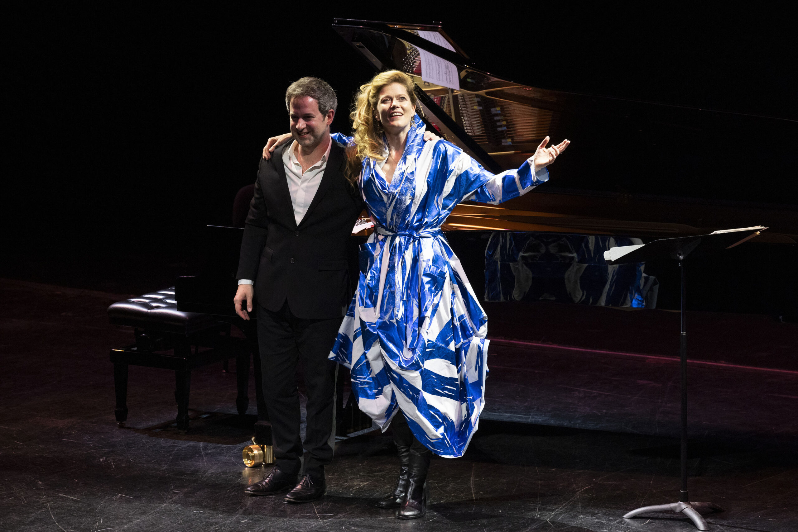 Barbara Hannigan and Bertrand Chamayou take a bow.