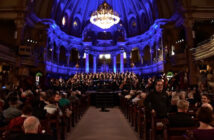 Crowd of people at a choir concert