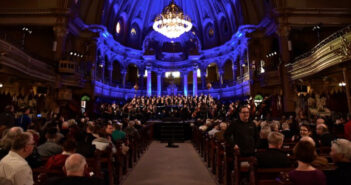 Crowd of people at a choir concert