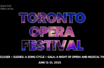 Opera 5 logo in lefthand corner. Toronto Opera Festival announcement.