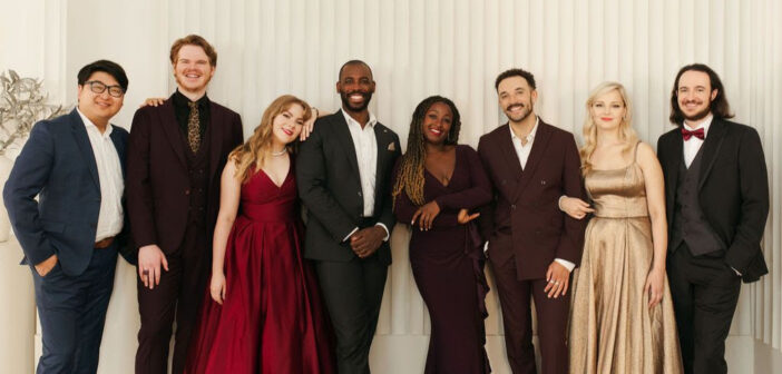 A group photo of the artists of the current 2024/2025 Ensemble Studio against a white background