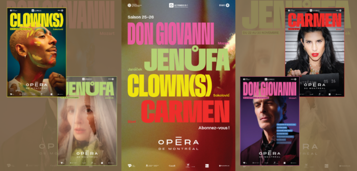 Posters of the 2025 season: Opéra de Montréal