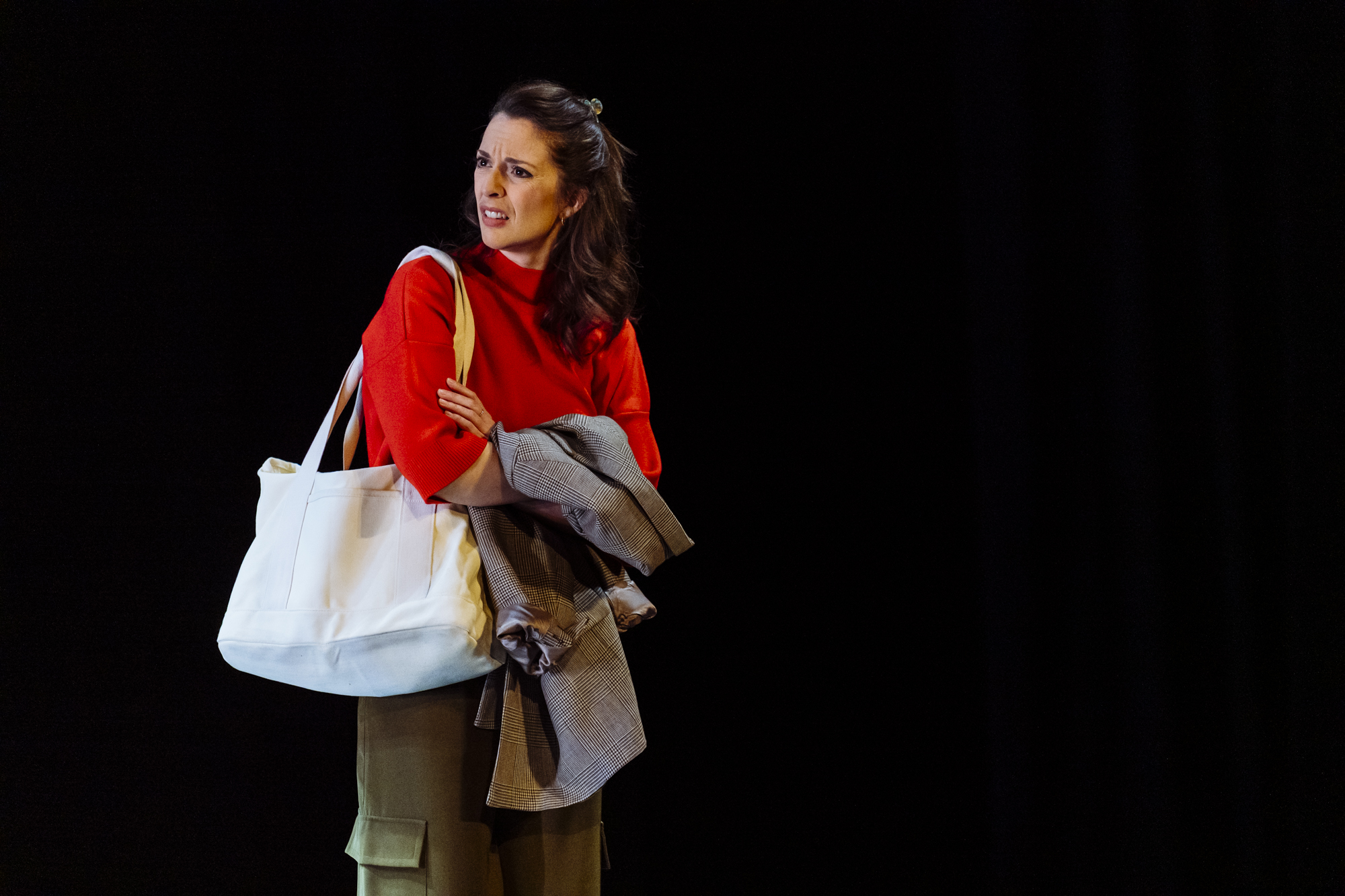 Myriam Fournier incarne Chloé, la mère de famille. Crédit photo : Marie-Andrée Lemire.
