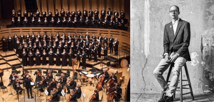 Toronto Mendelssohn Choir and Composer-in-Residence Dr. Matthew Emery.