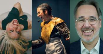 Left to right: Marcela Lucatelli (photo by Ana Alexandrino), Sarah Albu (photo by Martin Morisette), and Jean-François Daigneault.